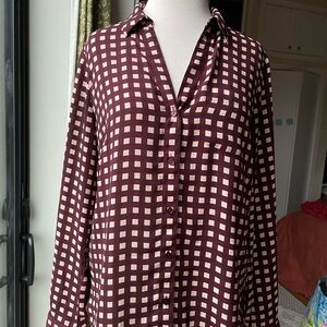 The Limited Burgundy and Cream Button Down